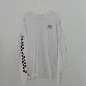 Active Skate Shop x Vans long sleeve retro tee checkered butterfly printed shirt